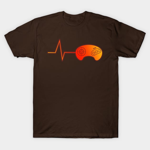 Video game controller Heartbeat T-Shirt by Scar